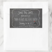 Rustiek krijtbord Lovebirds Save the Date Stickers (Tas)