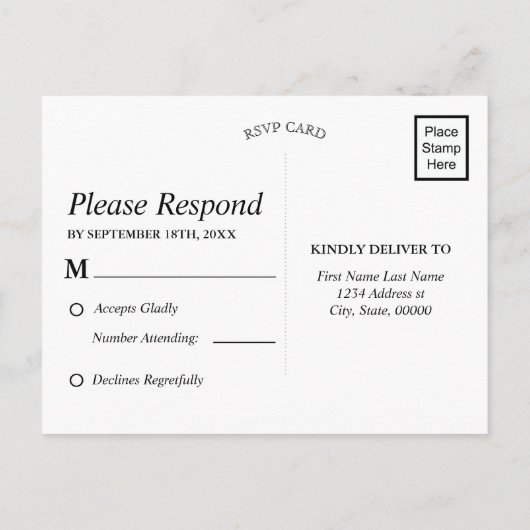 Rustiek krijtbord pioen bloemenmetselaar | RSVP Uitnodiging Briefkaart (Achterkant)