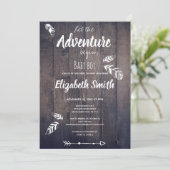 Rustiek Laat het avontuur beginnen. Kaart (Staand voorkant)