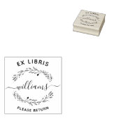 Rustiek laat script familienaam ex libris boek 	rubberstempel (Gestempeld)