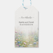 Rustiek Land Aquarel Wildbloemen Bruiloft Cadeaulabel (Voorkant)