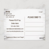 Rustiek Land Berk Boom Hart bruiloft uitnodiging (Achterkant)