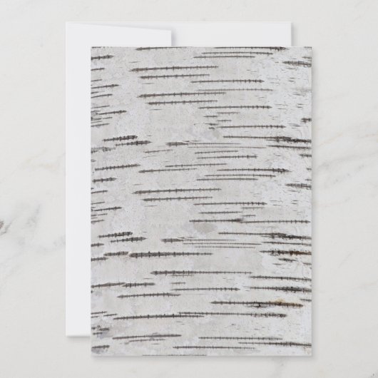 Rustiek Land Berk Boom Initialen Hart Bruiloft Kaart (Achterkant)