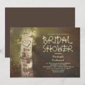 Rustiek land berkenboom vrijgezellenfeest kaart (Voorkant / Achterkant)