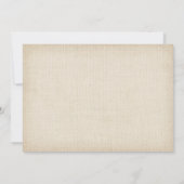 Rustiek Land Bloemen Kant Burlap Dank u Bedankkaart (Achterkant)