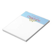 Rustiek Land Bloemen madeliefje waterverf blauw Notitieblok (Gedraaid)