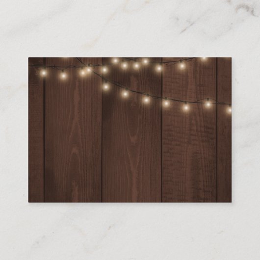 Rustiek land bloemenbudget bruiloft reactie RSVP Informatiekaartje (Achterkant)