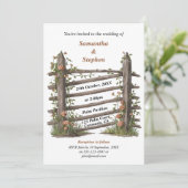 Rustiek land Boerderij bruiloft uitnodiging (Staand voorkant)