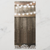 Rustiek Land Bruiloft Menu (Achterkant)