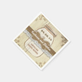 Rustiek land bruiloft papier servetten - Mason Jar (Hoek)