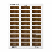 Rustiek land bruiloft retour adres labels (Full Sheet)