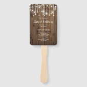 RUSTIEK Land bruiloft string lichten Handwaaier (Voorkant)