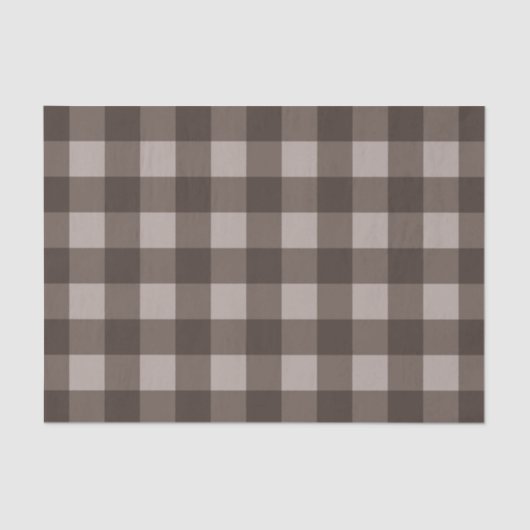 Rustiek Land Bruin Tartan Plaid Patroon Print Tissuepapier (Voorkant)
