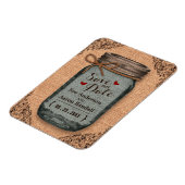 Rustiek Land Burlap Jar Save the Date Magneet (Linkerzijde)
