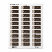 Rustiek Land Burlap Kant & Hout Adresetiketten Etiket (Full Sheet)