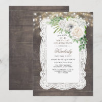 Rustiek Land Chic Bloemen Verjaardagsfeest