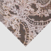 Rustiek Land Chique Boheemse Hout en Kant Tissuepapier (Detail)