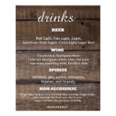 Rustiek Land Drink Bar Sign Zakelijk Poster Perfect Poster (Voorkant)
