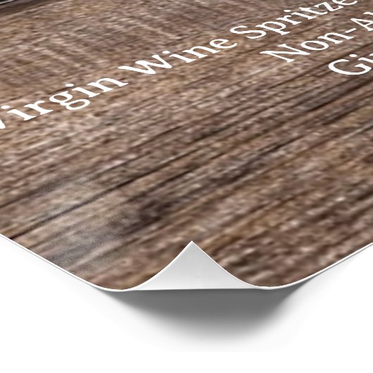 Rustiek Land Drink Bar Sign Zakelijk Poster Perfect Poster (Hoek)