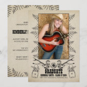 rustiek land | Fotoafstudeerfeest Kaart (Voorkant / Achterkant)