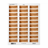 Rustiek Land Gekraste Houten Monogram Bruiloft Etiket (Full Sheet)