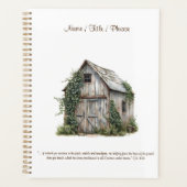 Rustiek land Grote gepersonaliseerde zaken Planner (Voorkant)