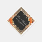 Rustiek Land Herfst Herfst Lichten Bruiloft Servet (Hoek)