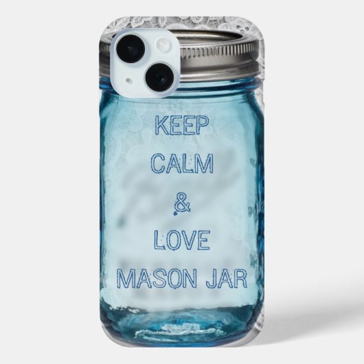 rustiek land houden kalm en liefde mason jar Case-Mate iPhone case (Achterkant)