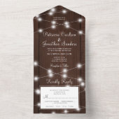 Rustiek land hout alles in een bruiloft rsvp all in one uitnodiging (Binnen)