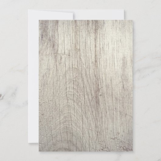 Rustiek Land Hout Bloemen Uitnodiging bruiloft (Achterkant)