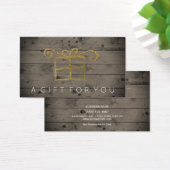 Rustiek land hout goud cadeau Kaart certificaat (Bureau)