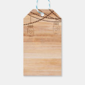 Rustiek land hout metselaar potten schuur bruiloft cadeaulabel (Achterkant)