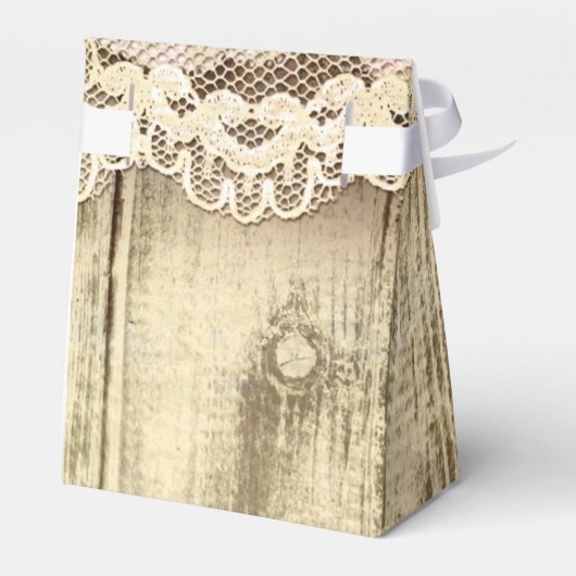 Rustiek Land Kant Hout Partij Favor Box Bedankdoosjes (Achterkant)