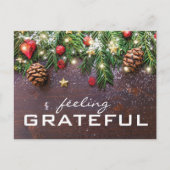 Rustiek Land Kerstmis Dank u Uitnodiging Briefkaart (Voorkant)