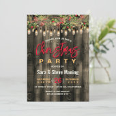 Rustiek Land Kerstmis groen Vakantie feest Kaart (Staand voorkant)