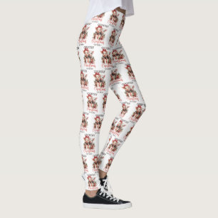 Rustiek Land Kerstwensen Schattige Varken Leggings