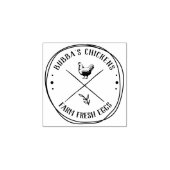 Rustiek Land Kip Boer Ei Stempel (Afrduk)