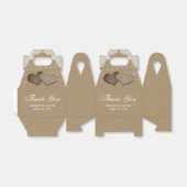 Rustiek Land Kraft Papier Kant Lights Bruiloft Bedankdoosjes (Uitgevouwen)