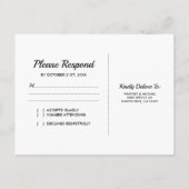 Rustiek Land Lavendel Lichten Bruiloft RSVP Uitnodiging Briefkaart (Achterkant)