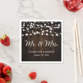 Rustiek Land Mr en Mrs Bruiloft Servetten (Insitu)