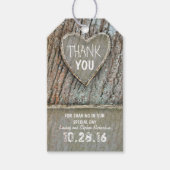 Rustiek land oud boomhart Dank U labels Cadeaulabel (Voorkant)