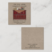 Rustiek Land Primitief Vierkante Visitekaartje (Voorkant / Achterkant)