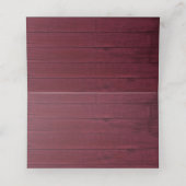 Rustiek Land Rood Hout Zonnebloem Bloemen Bruiloft (Binnenkant ongevouwen)