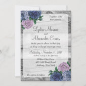 Rustiek Land Rozen Schuur Hout Bruiloft Uitnodigin Kaart (Voorkant)