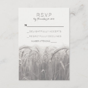 Rustiek land Trouwen RSVP Kaarten Kaartje