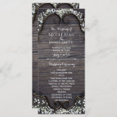 Rustiek Land Western Babys Breath & Wood Programma (Voorkant / Achterkant)