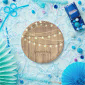 Rustiek Land Western Hout & Lights Papieren Bordje (Feest)