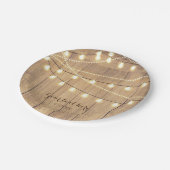 Rustiek Land Western Hout & Lights Papieren Bordje (Gekanteld)