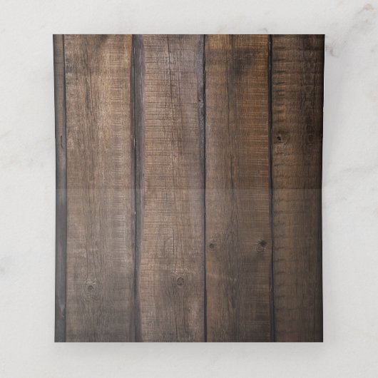 Rustiek Land Zonnebloemen Bruiloft Tafel Plaats Ka (Binnenkant ongevouwen)