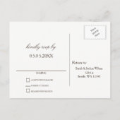 Rustiek Land Zonnebloemen Schuur Hout Bruiloft RSV Uitnodiging Briefkaart (Achterkant)